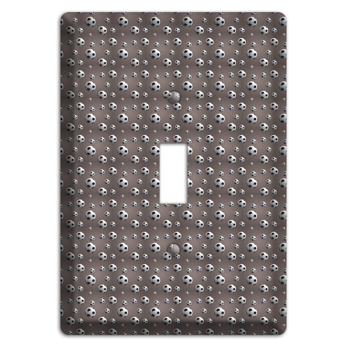 Grey with Soccer Balls Cover Plates