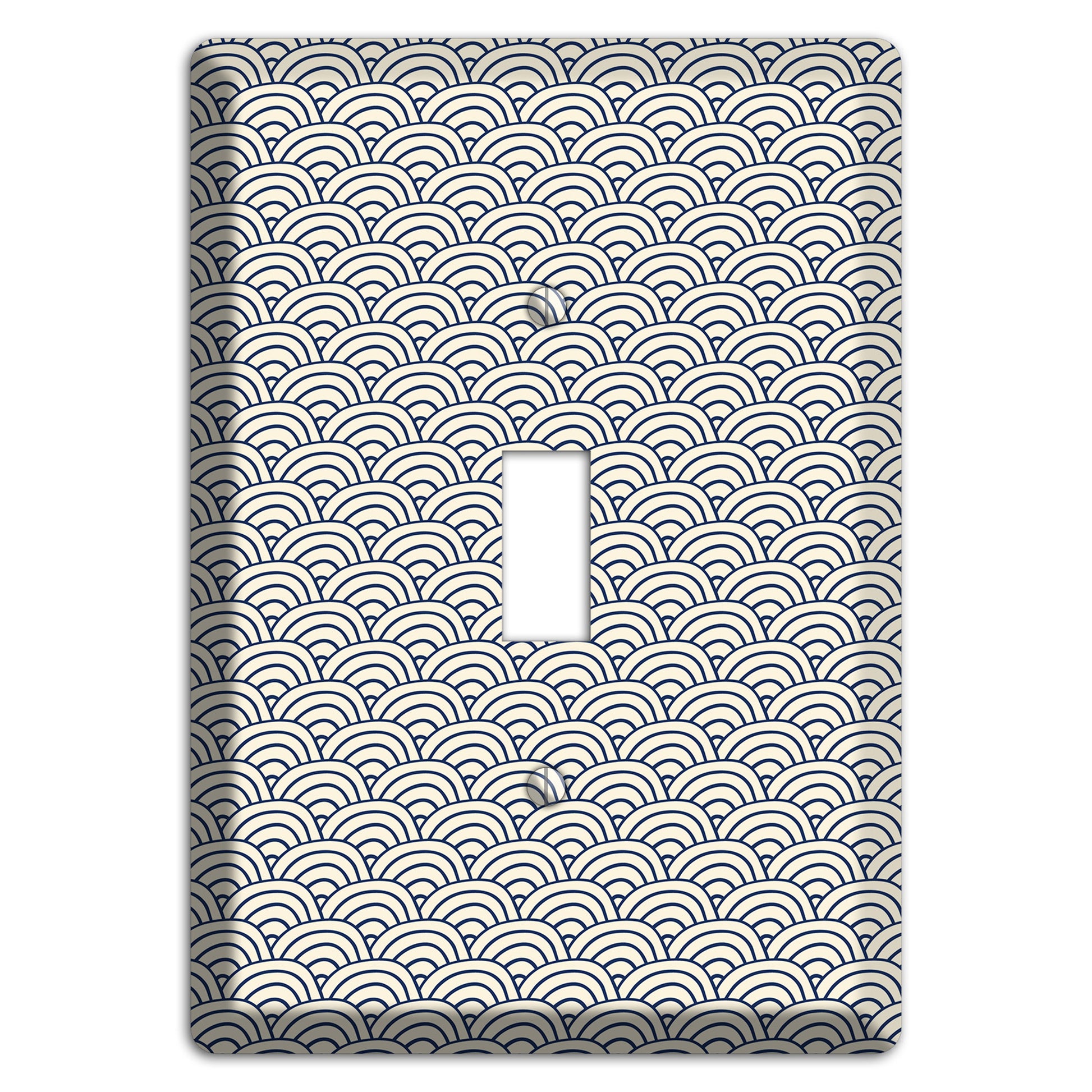 Beige Scallop Print Cover Plates