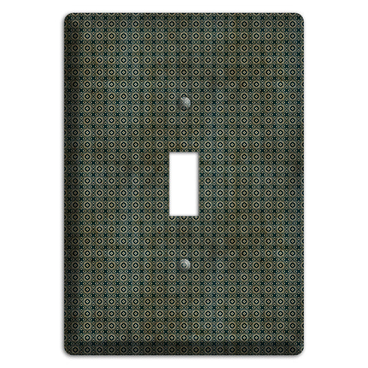 Dark Green Grunge Tiny Tiled Tapestry Cover Plates