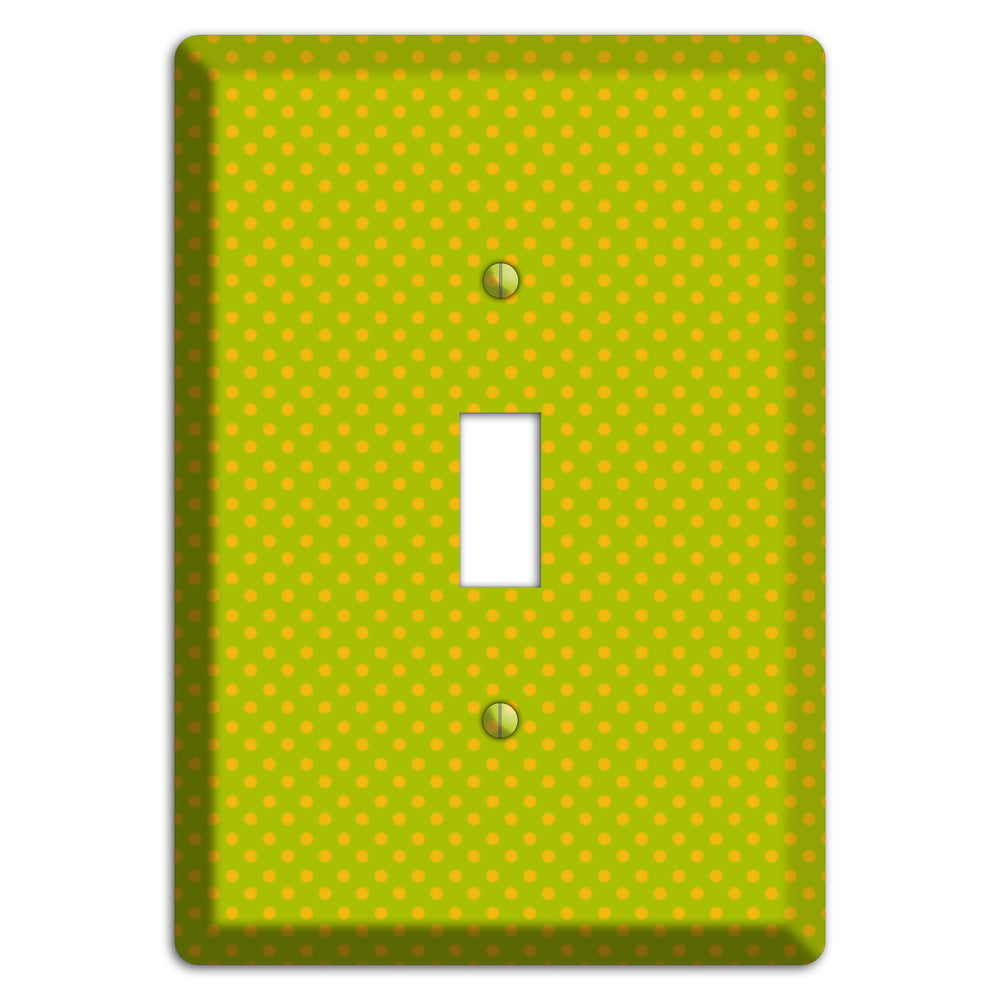 Multi Lime Tiny Polka Dots Cover Plates