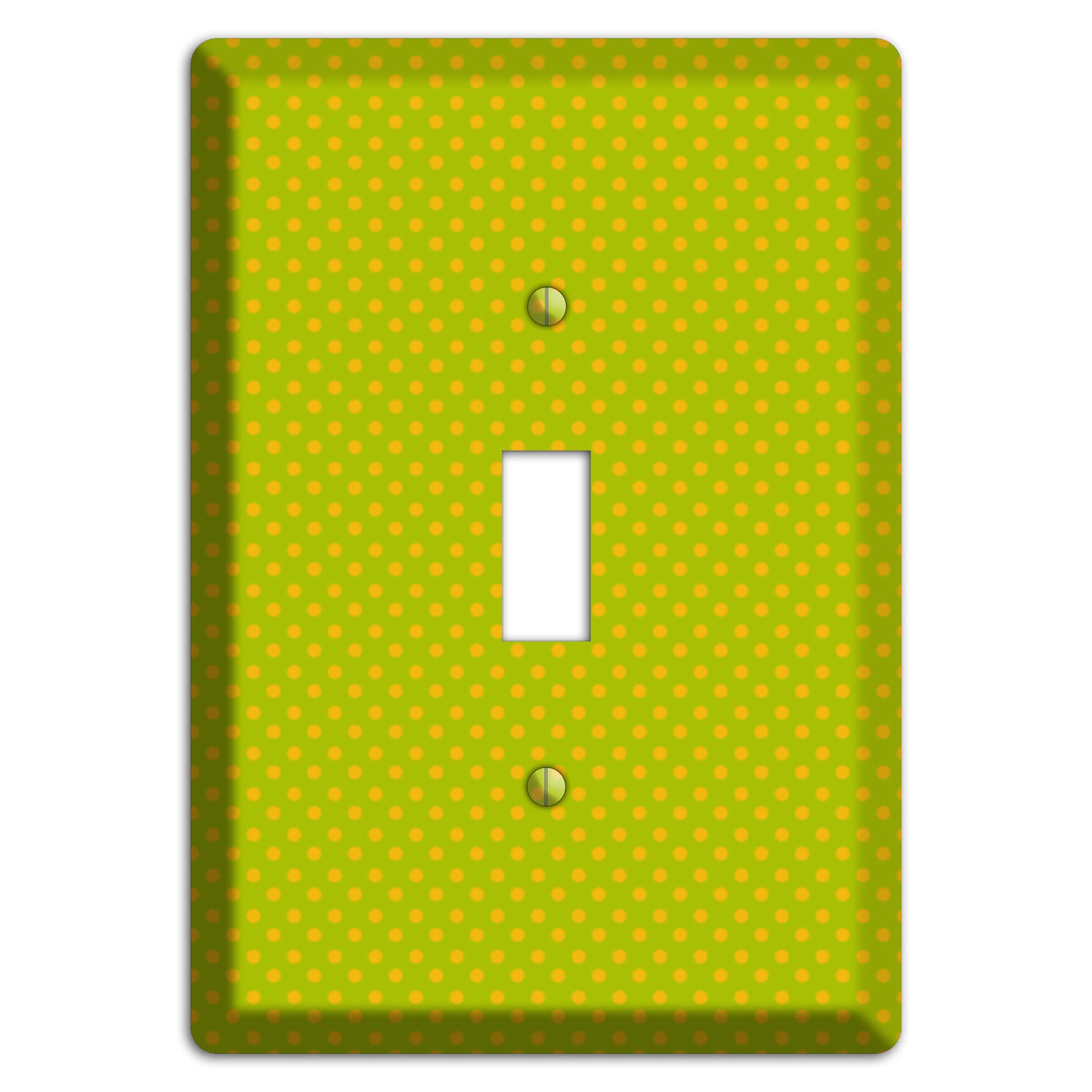 Multi Lime Tiny Polka Dots Cover Plates