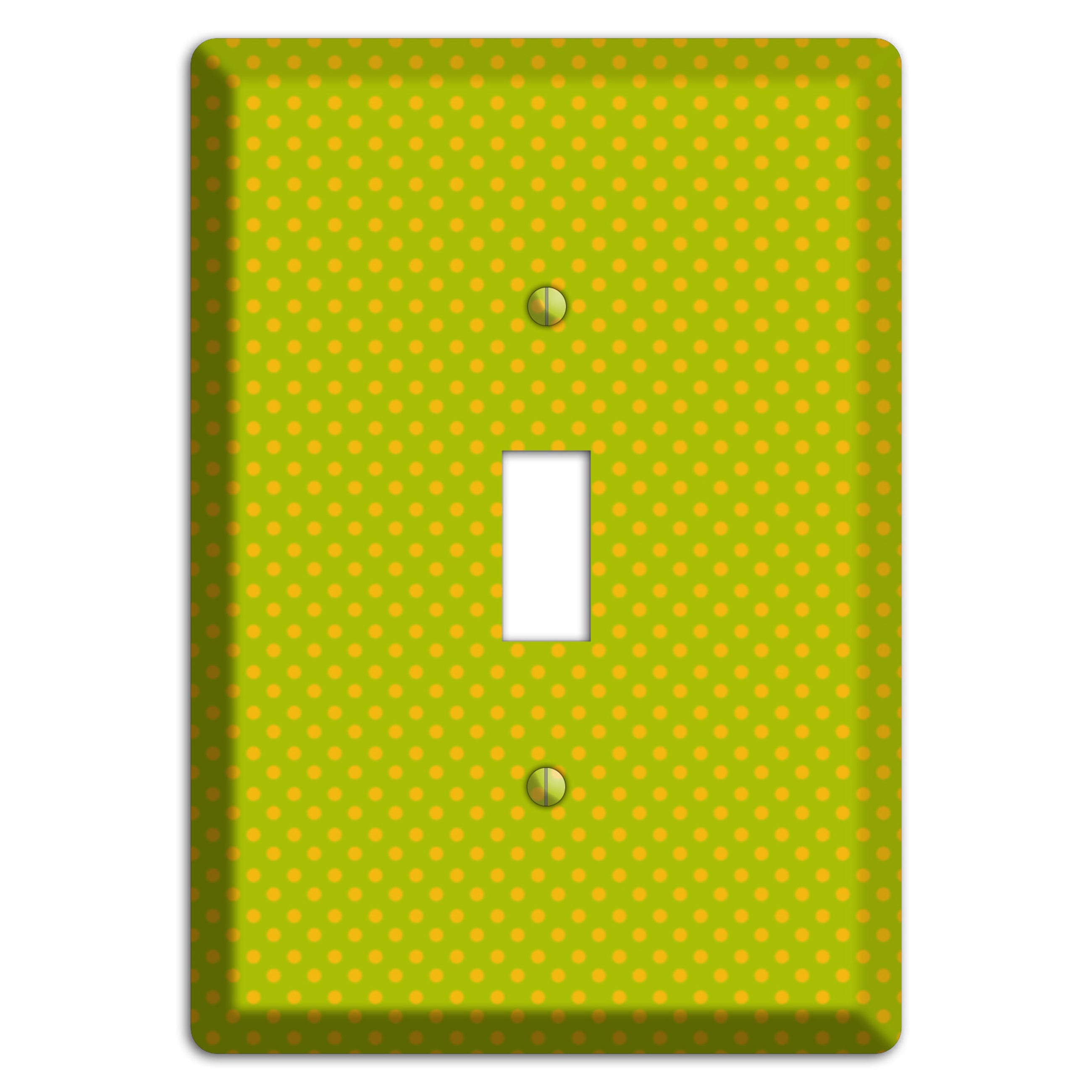 Multi Lime Tiny Polka Dots Cover Plates