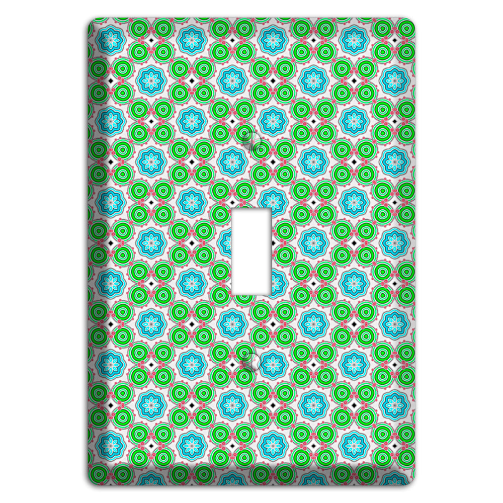 Green and Blue Foulard Cover Plates