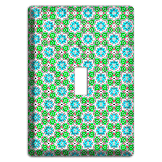 Green and Blue Foulard Cover Plates