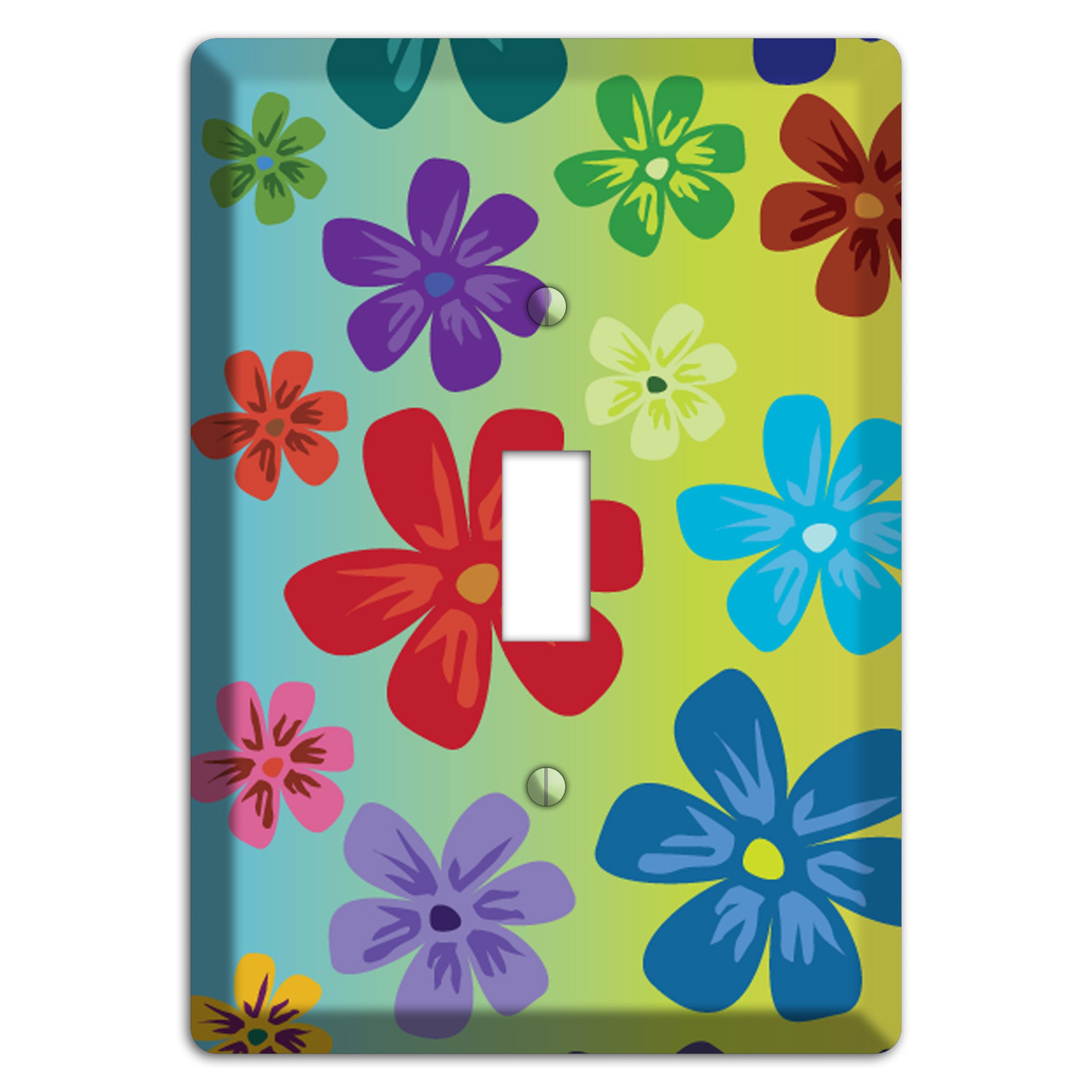 Blue to yellow Flowers Cover Plates