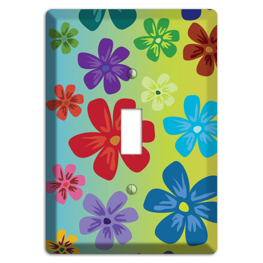 Blue to yellow Flowers Cover Plates