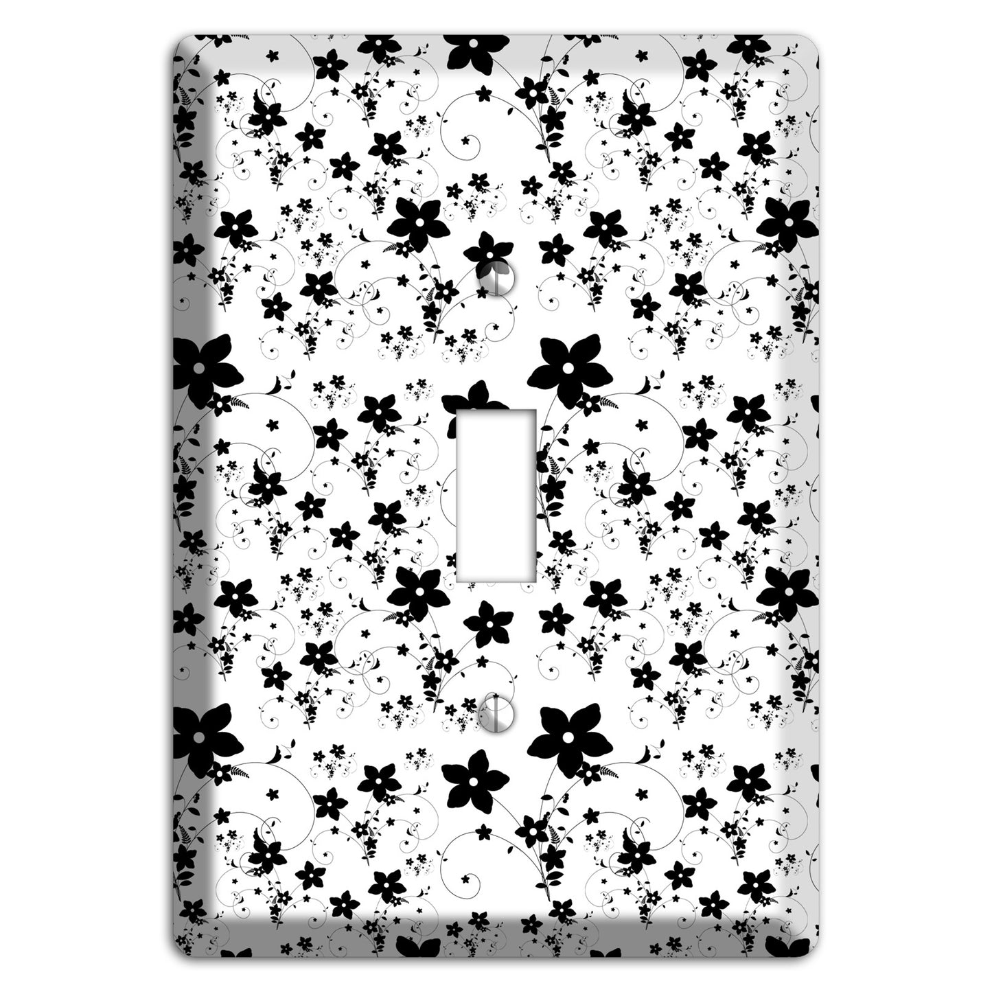 Black and White Flowers Cover Plates
