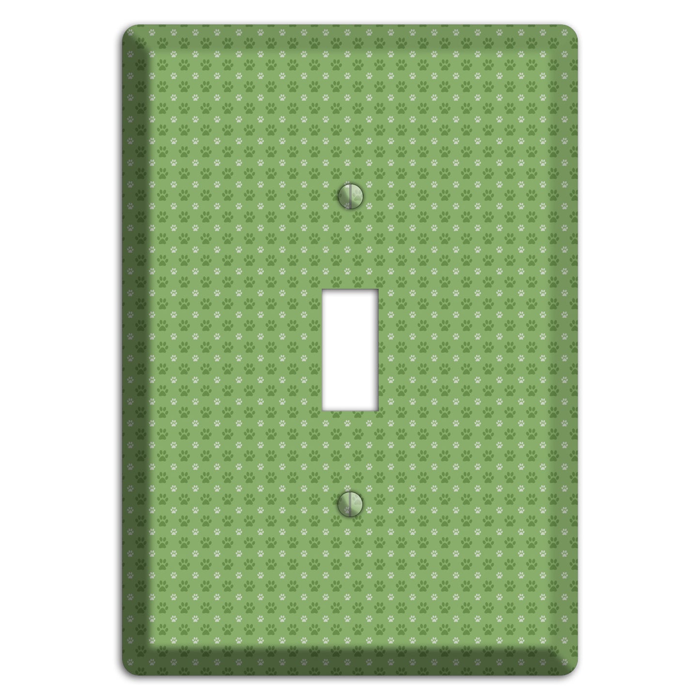 Green Paw Prints Cover Plates