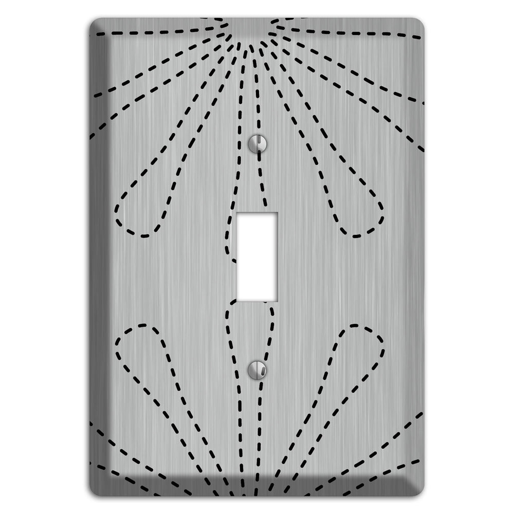 Retro Stipple Floral Stainless Steel Cover Plates