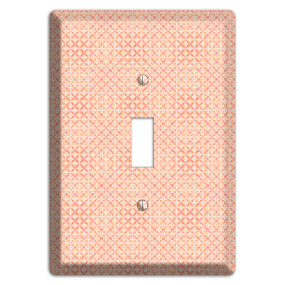 Peach Quatrefoil Cover Plates
