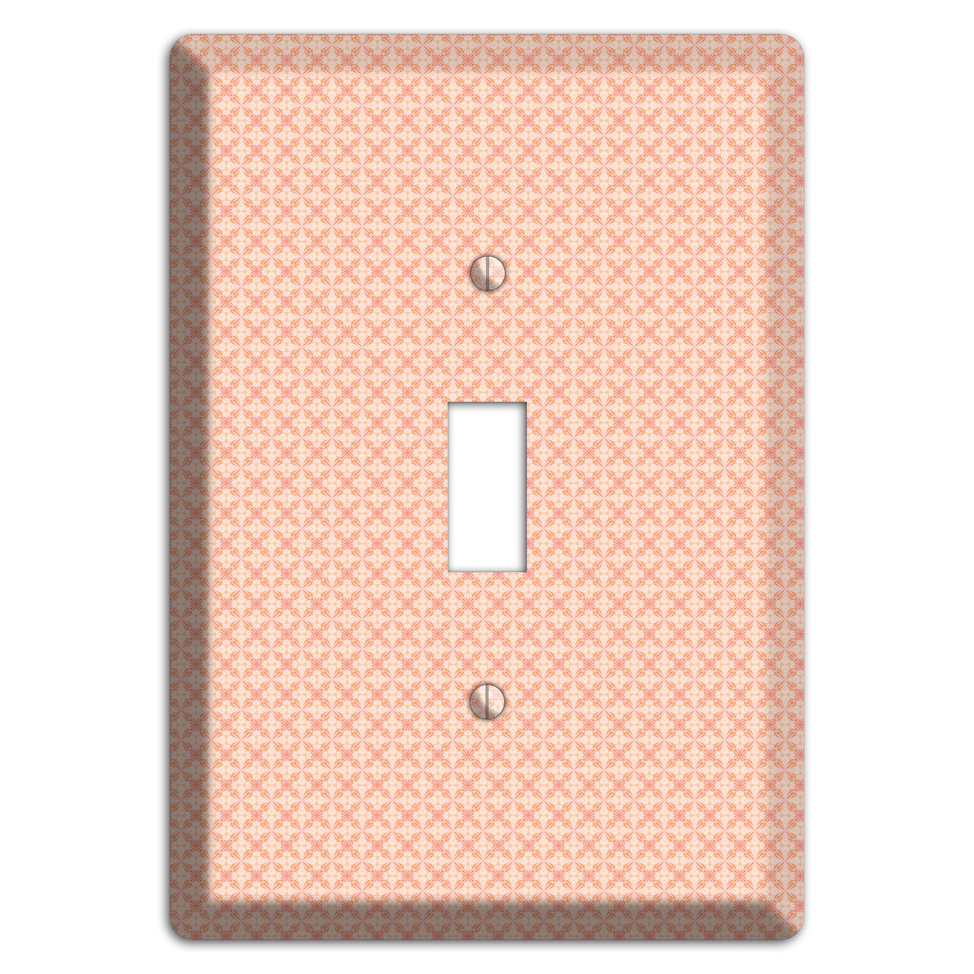 Peach Quatrefoil Cover Plates