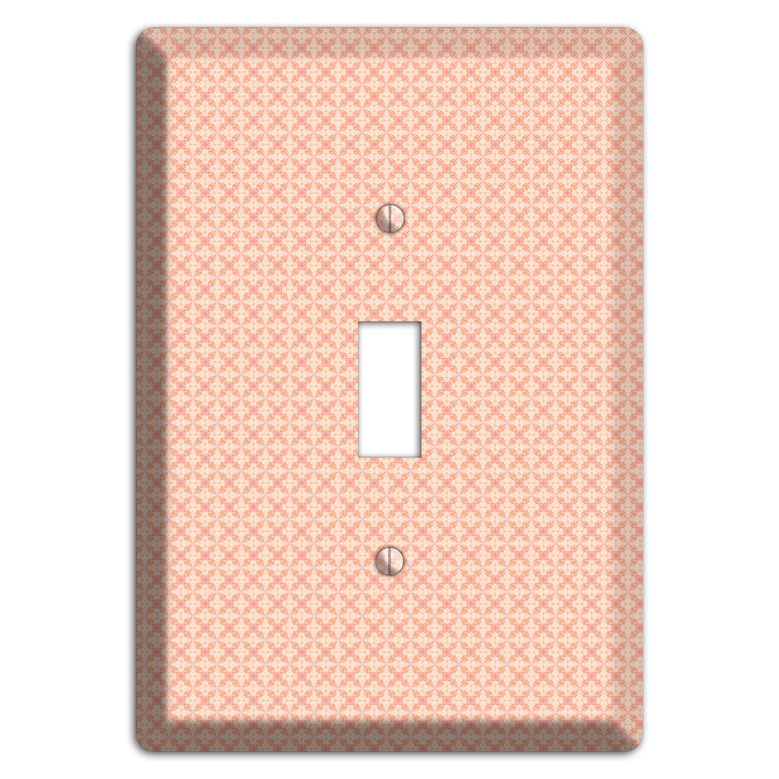 Peach Quatrefoil Cover Plates