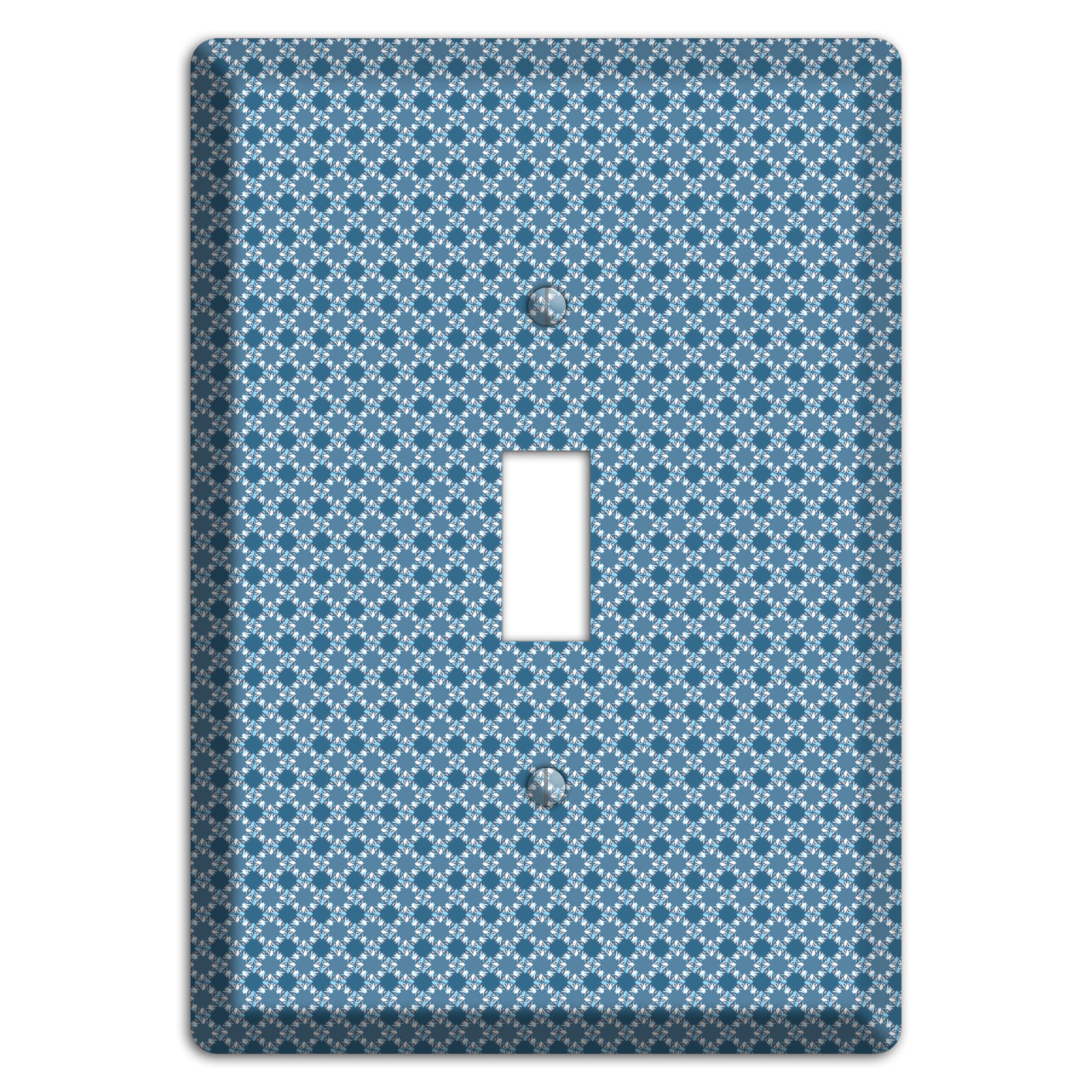 Multi Blue Checkered Foulard Cover Plates