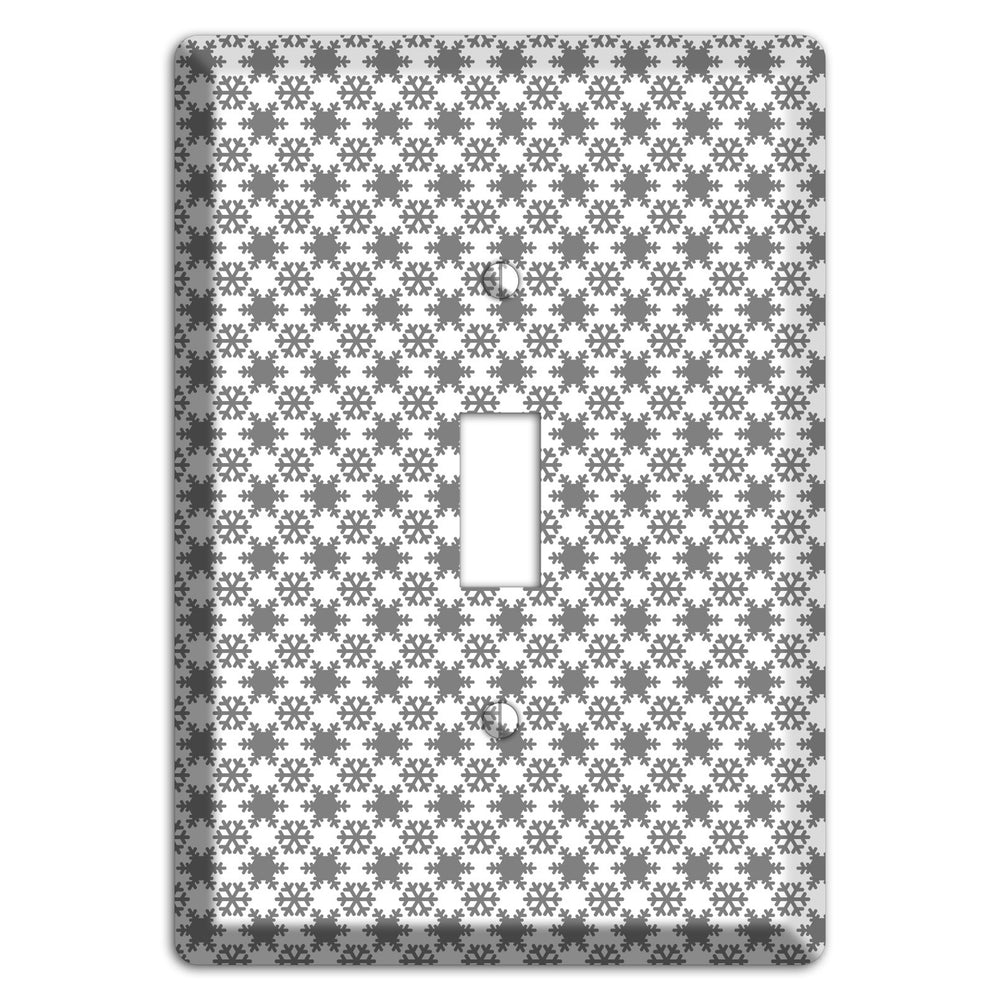 Grey Snowflakes Cover Plates