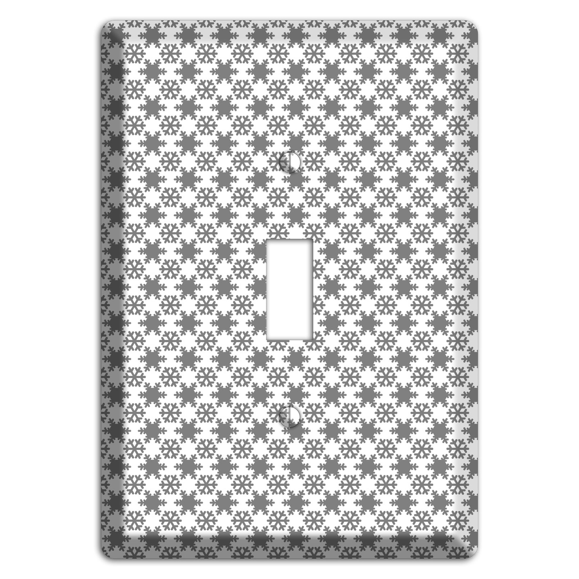 Grey Snowflakes Cover Plates
