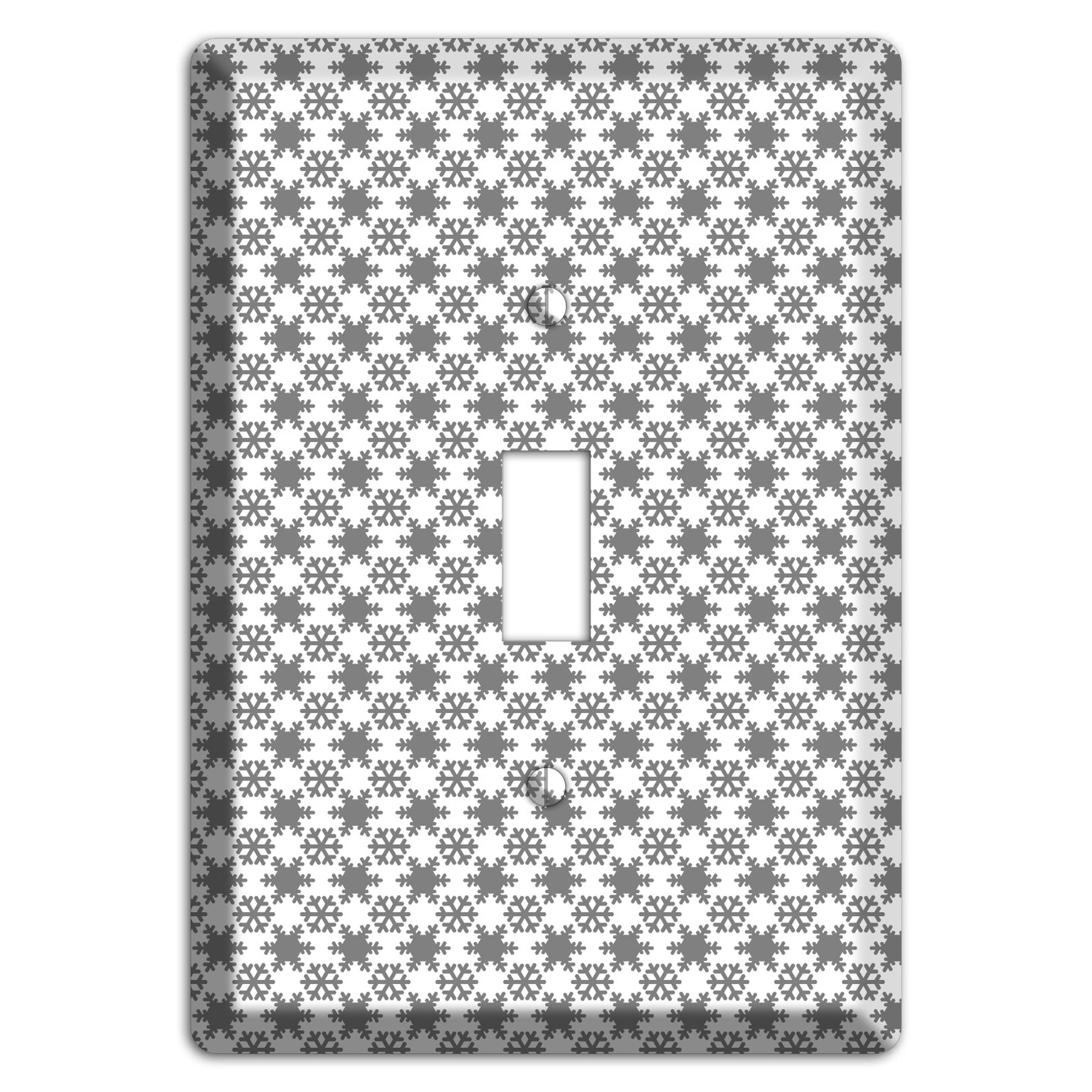 Grey Snowflakes Cover Plates