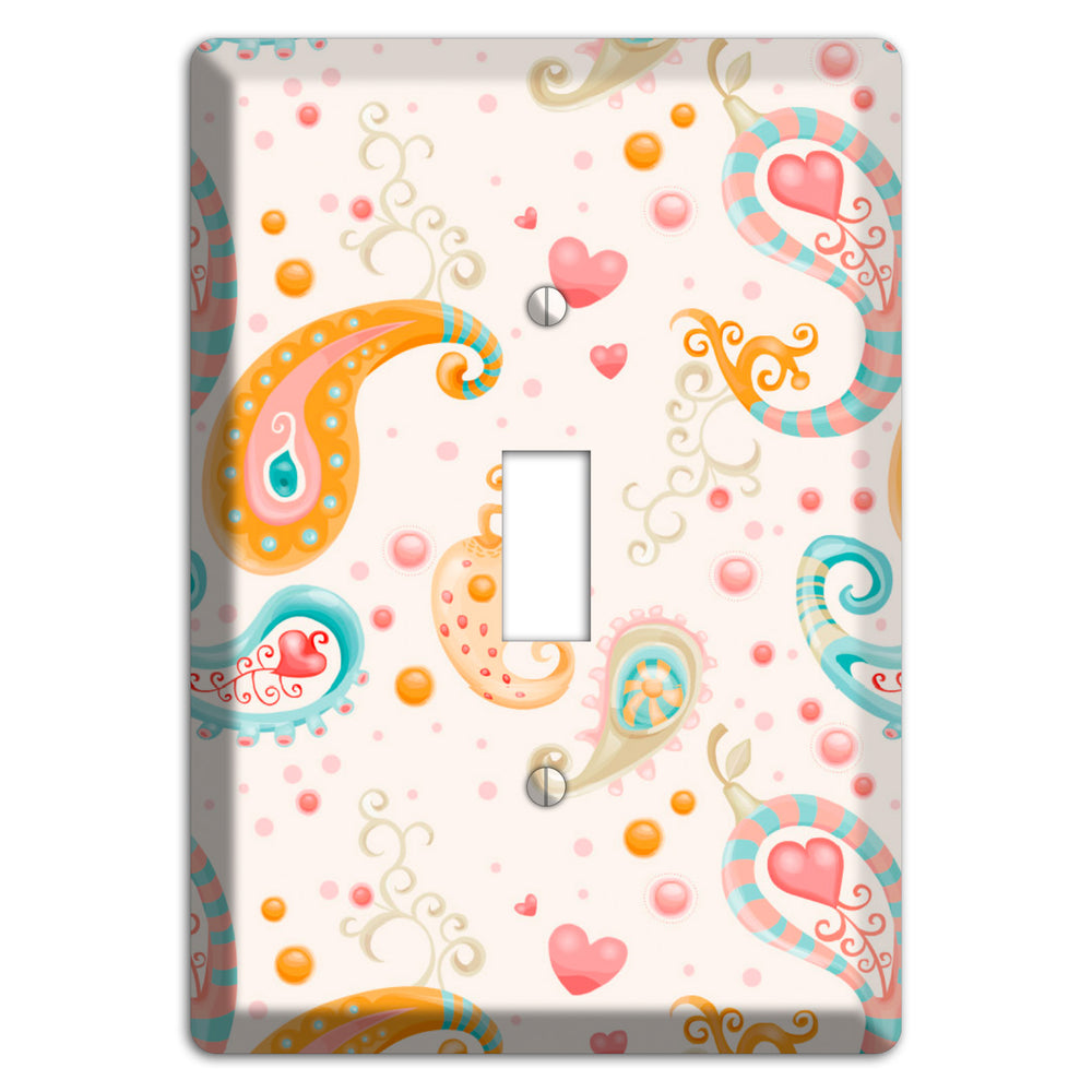 Multi Color Paisley Cover Plates
