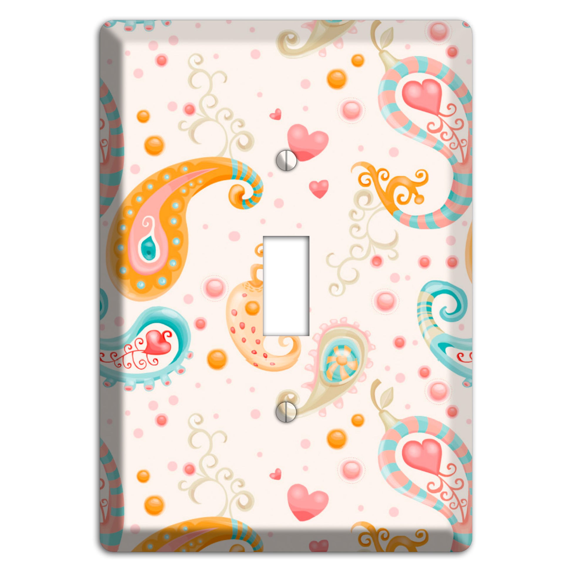 Multi Color Paisley Cover Plates