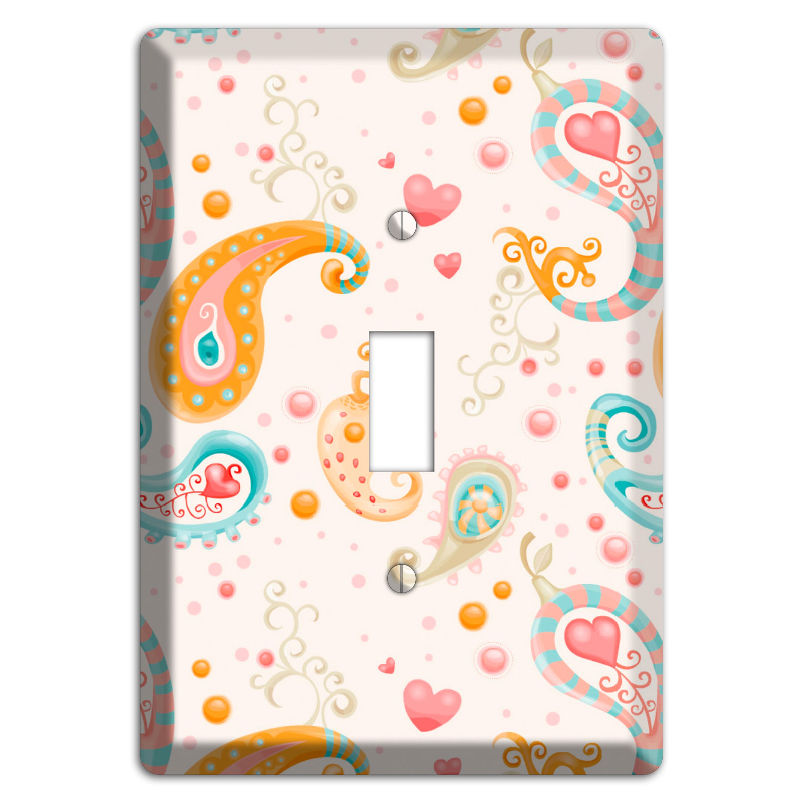 Multi Color Paisley Cover Plates