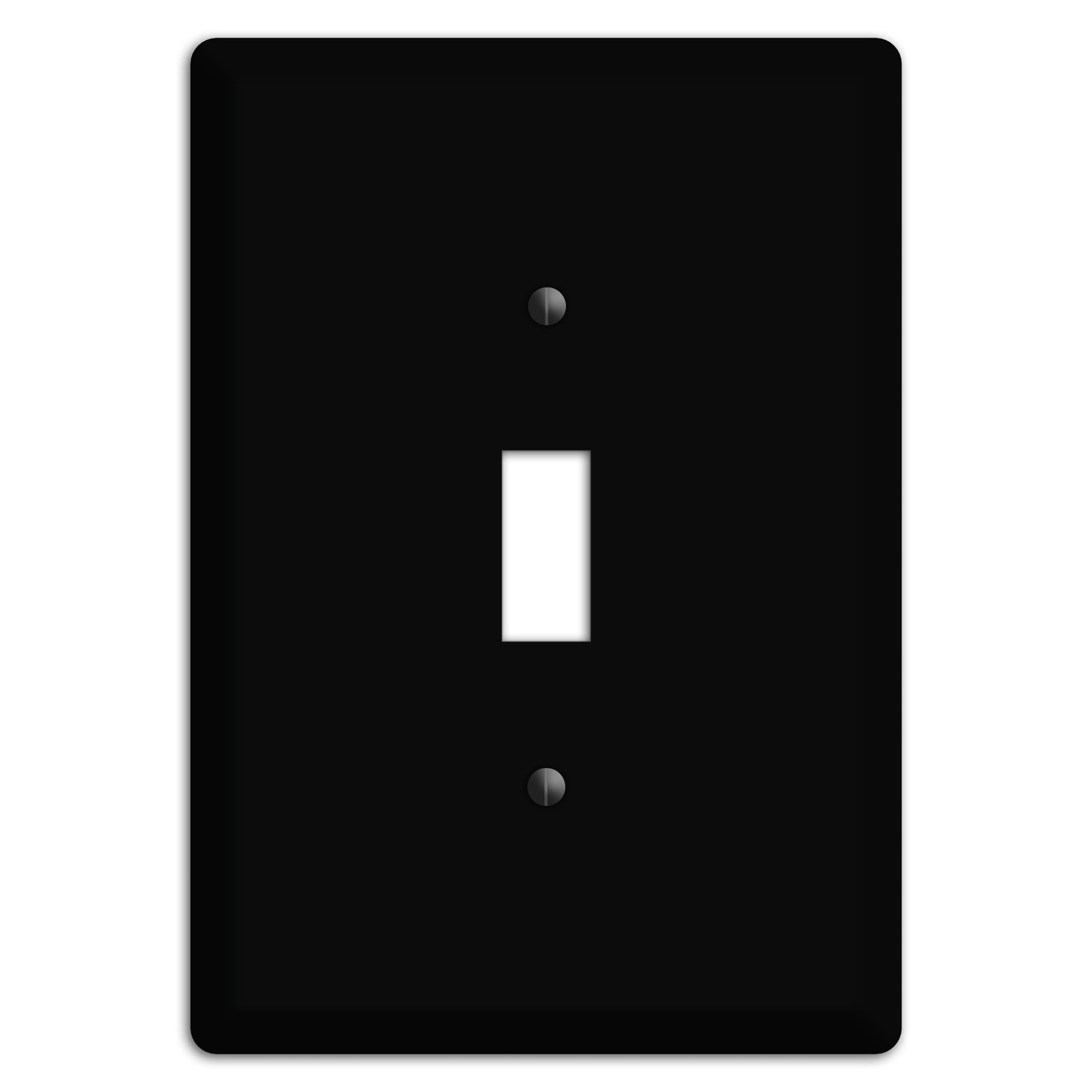 Satin Black Metal Cover Plates