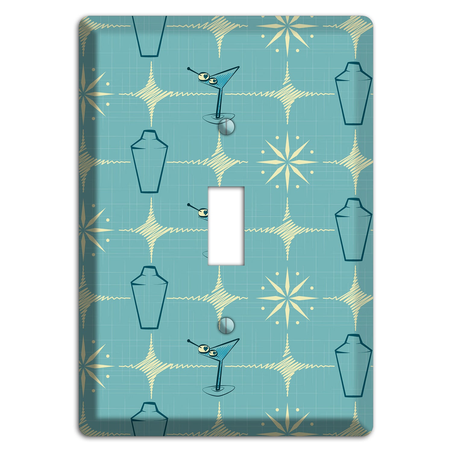 Blue Shaker and Martini Cover Plates