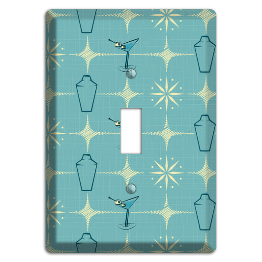 Blue Shaker and Martini Cover Plates