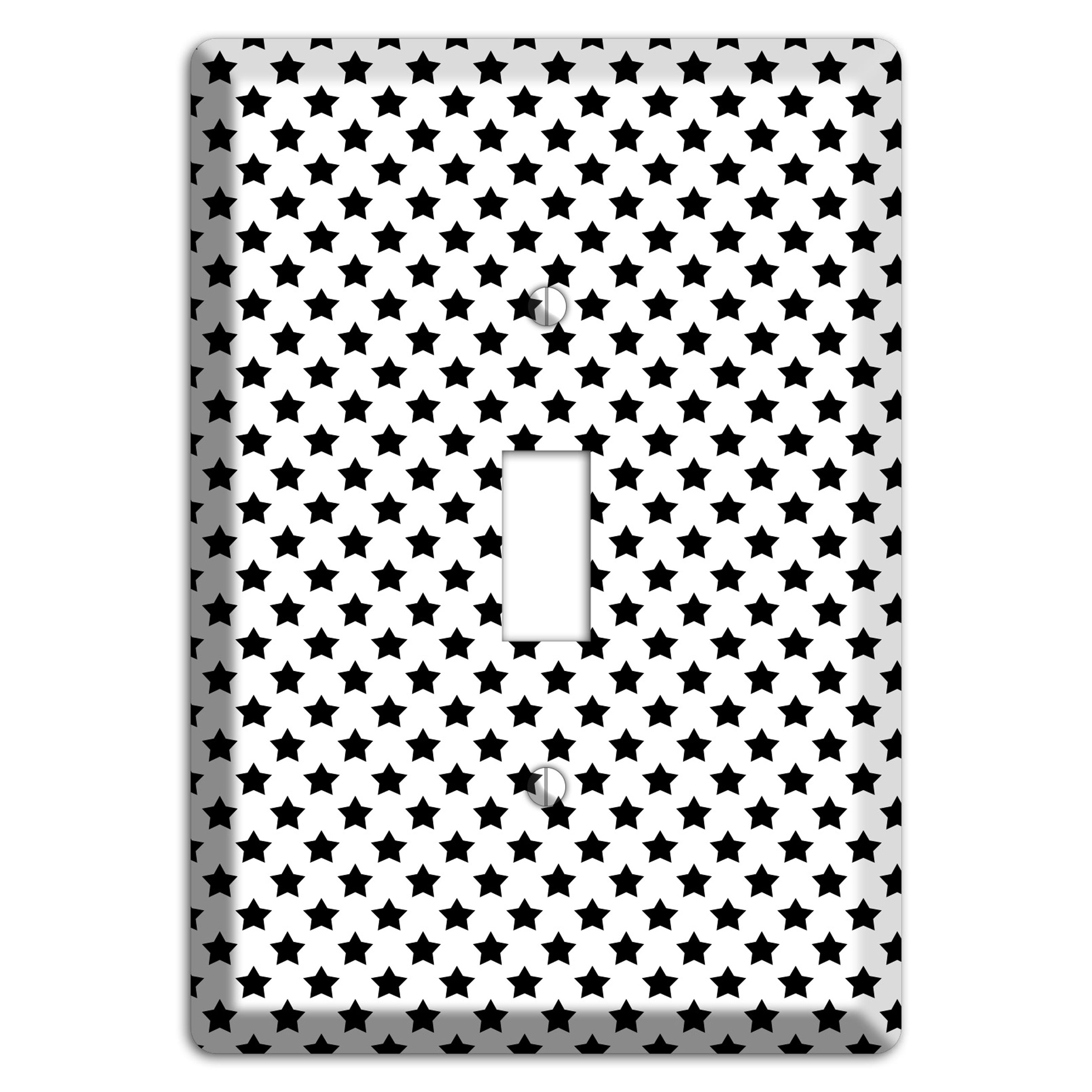 White with Black Stars Cover Plates