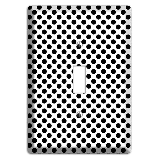 White with Black Packed Small Polka Dots Cover Plates