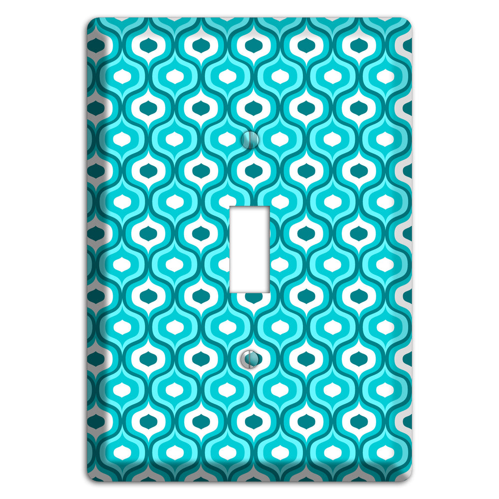 Multi Turquoise Double Scallop 2 Cover Plates