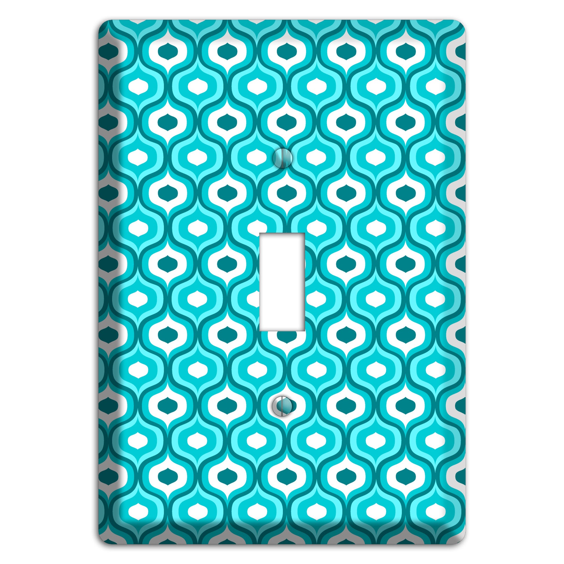 Multi Turquoise Double Scallop 2 Cover Plates