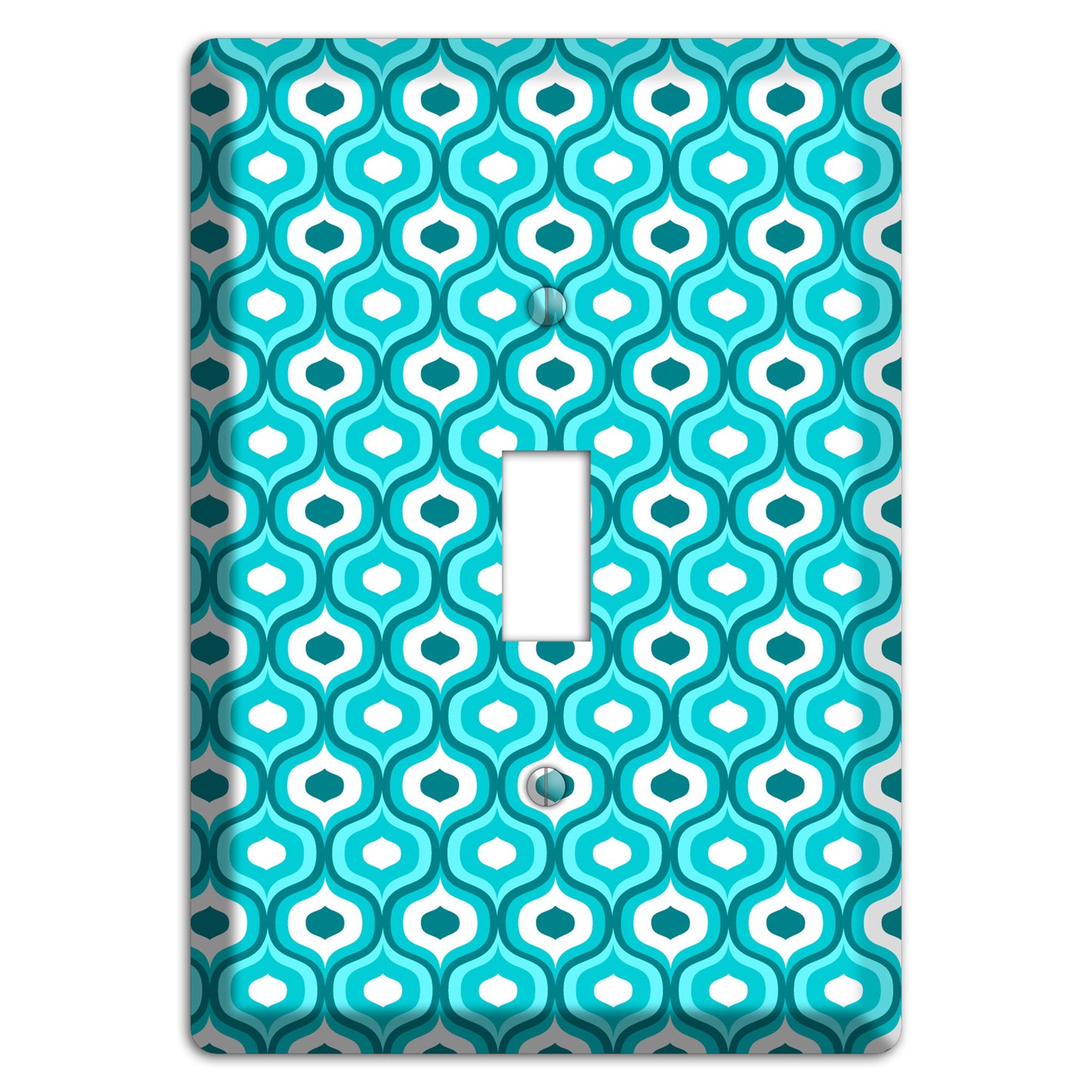 Multi Turquoise Double Scallop 2 Cover Plates