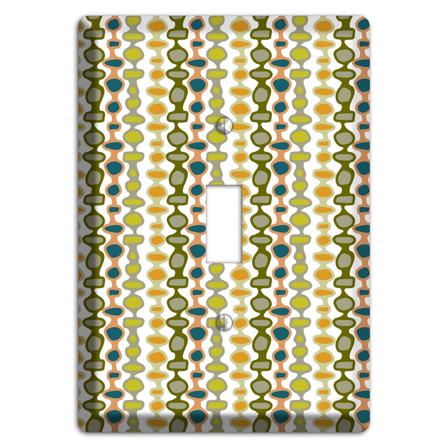Multi Olive and Mustard Bead and Reel 2 Cover Plates