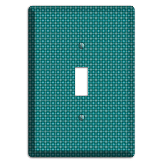 Multi Turquoise Checkered Concentric Circles Cover Plates