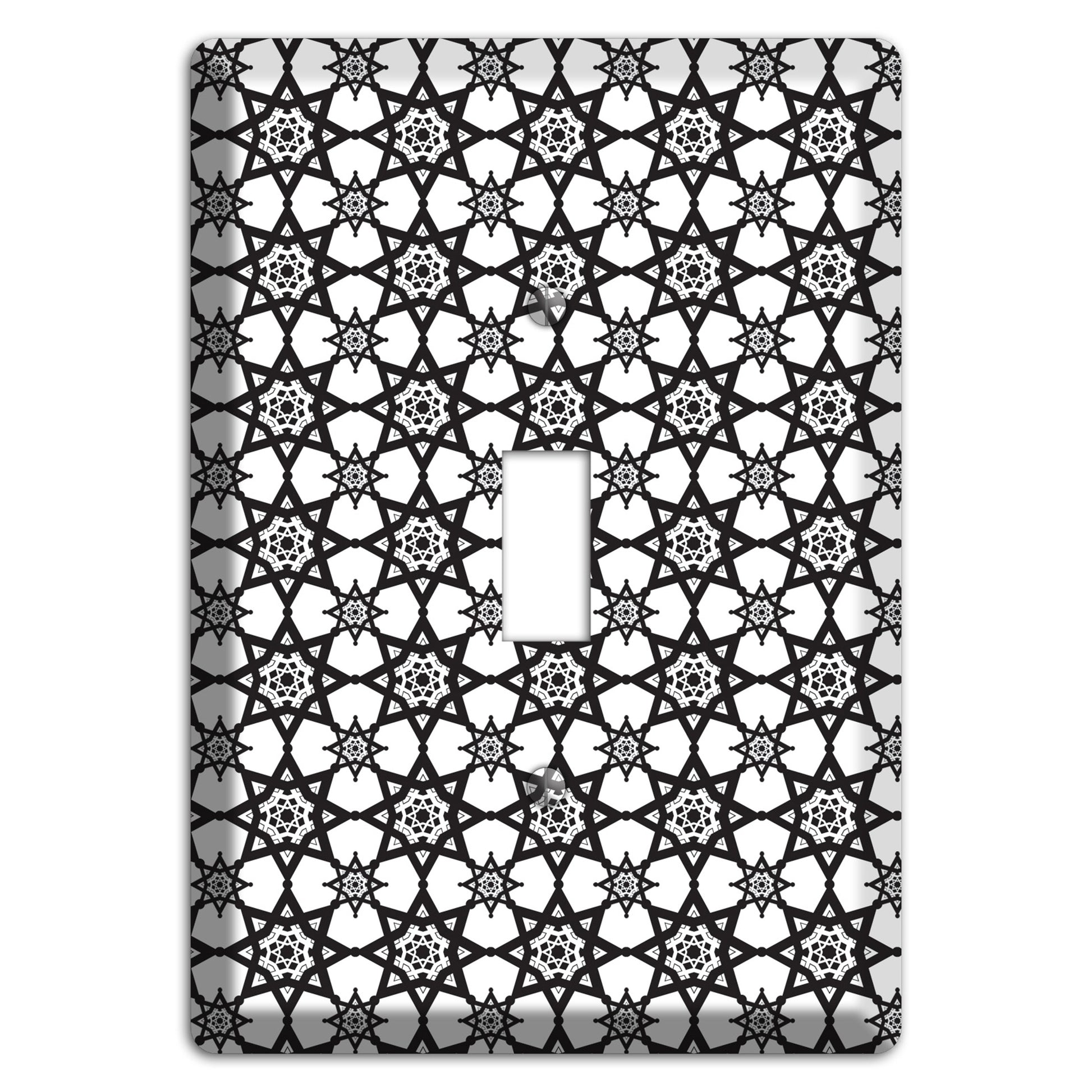 White and Black Arabesque Cover Plates