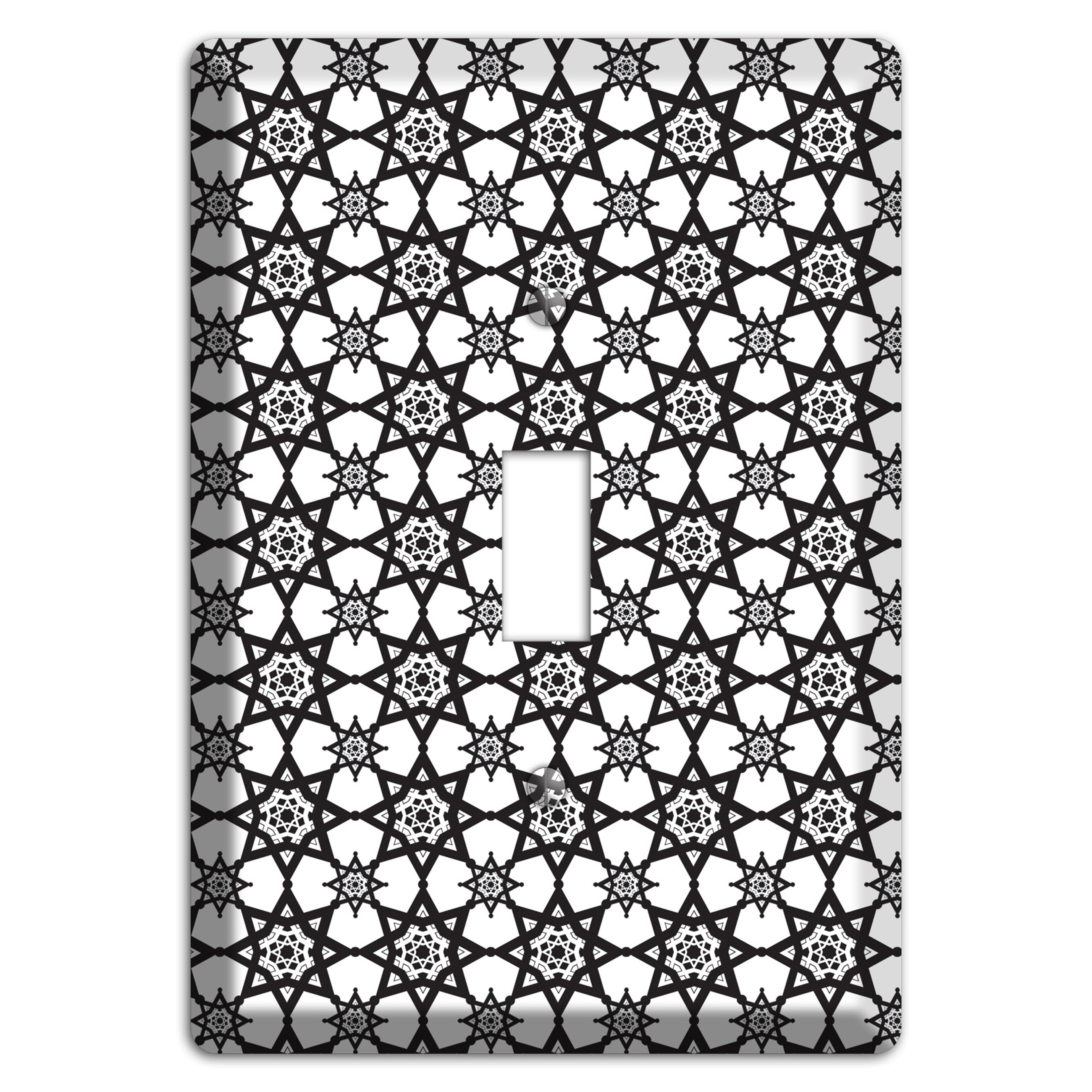 White and Black Arabesque Cover Plates