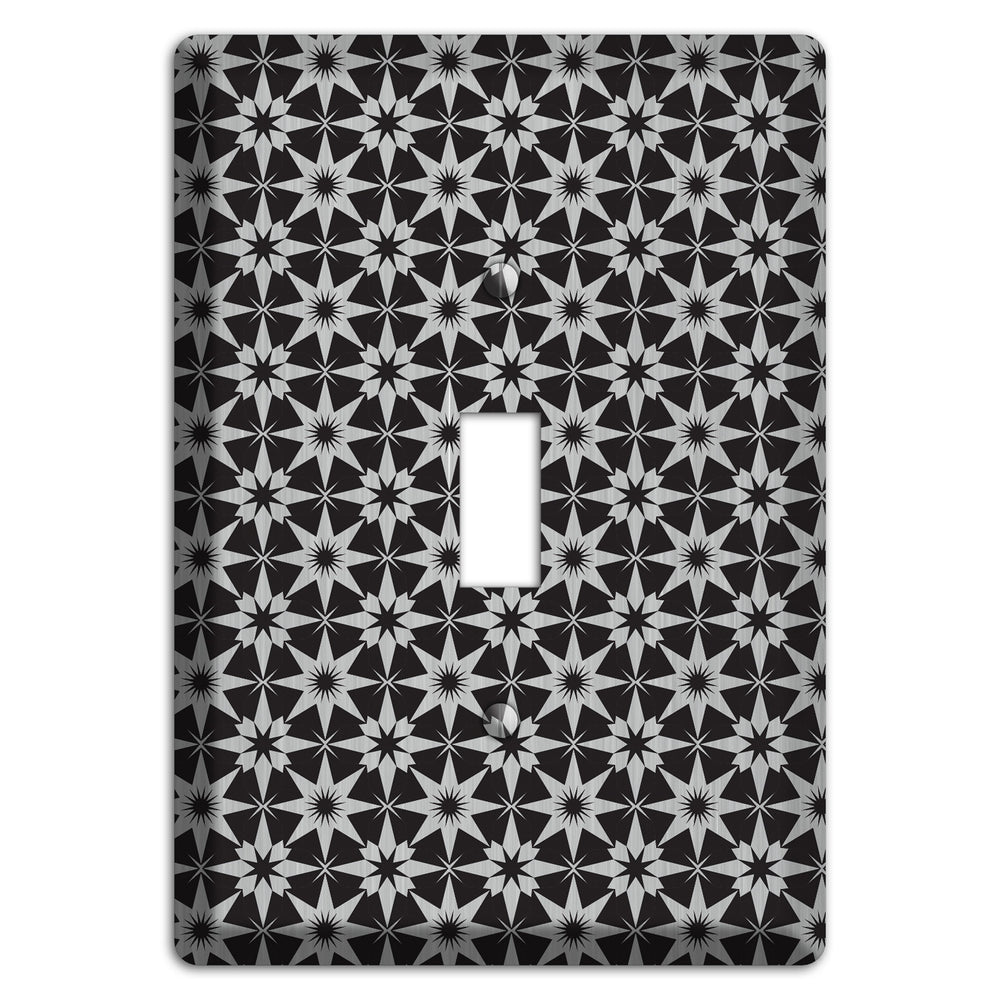 Black with Stainless Steel Foulard Cover Plates