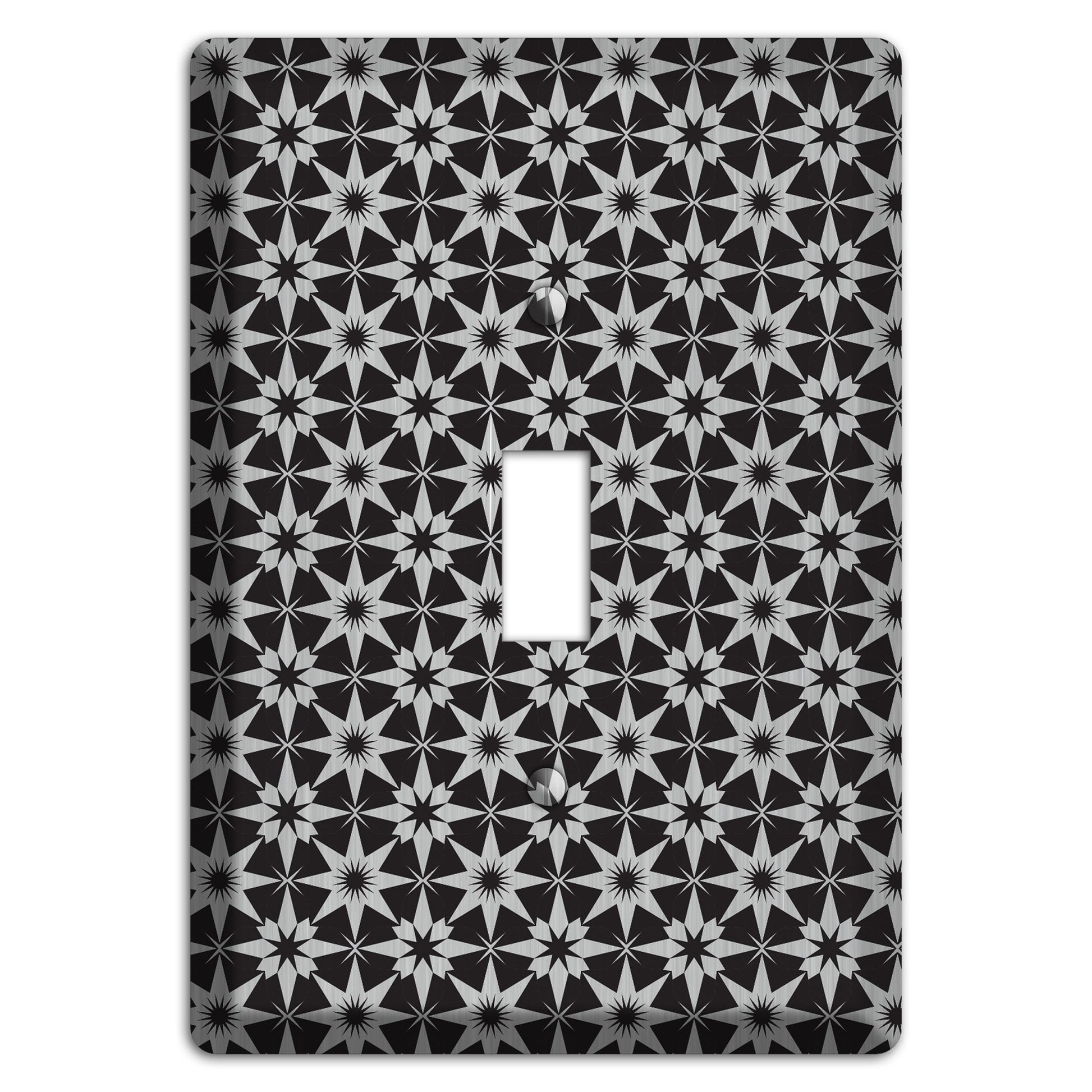 Black with Stainless Foulard Cover Plates