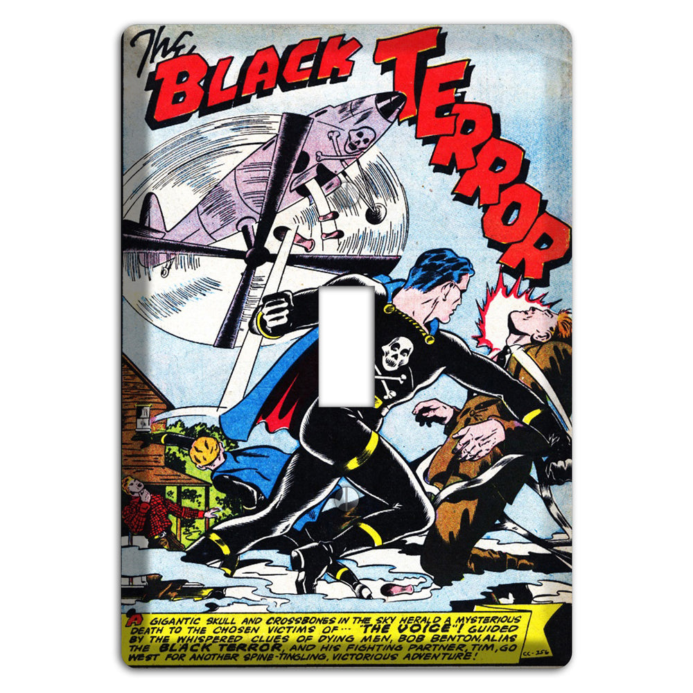 Helicopter Vintage Comics Cover Plates