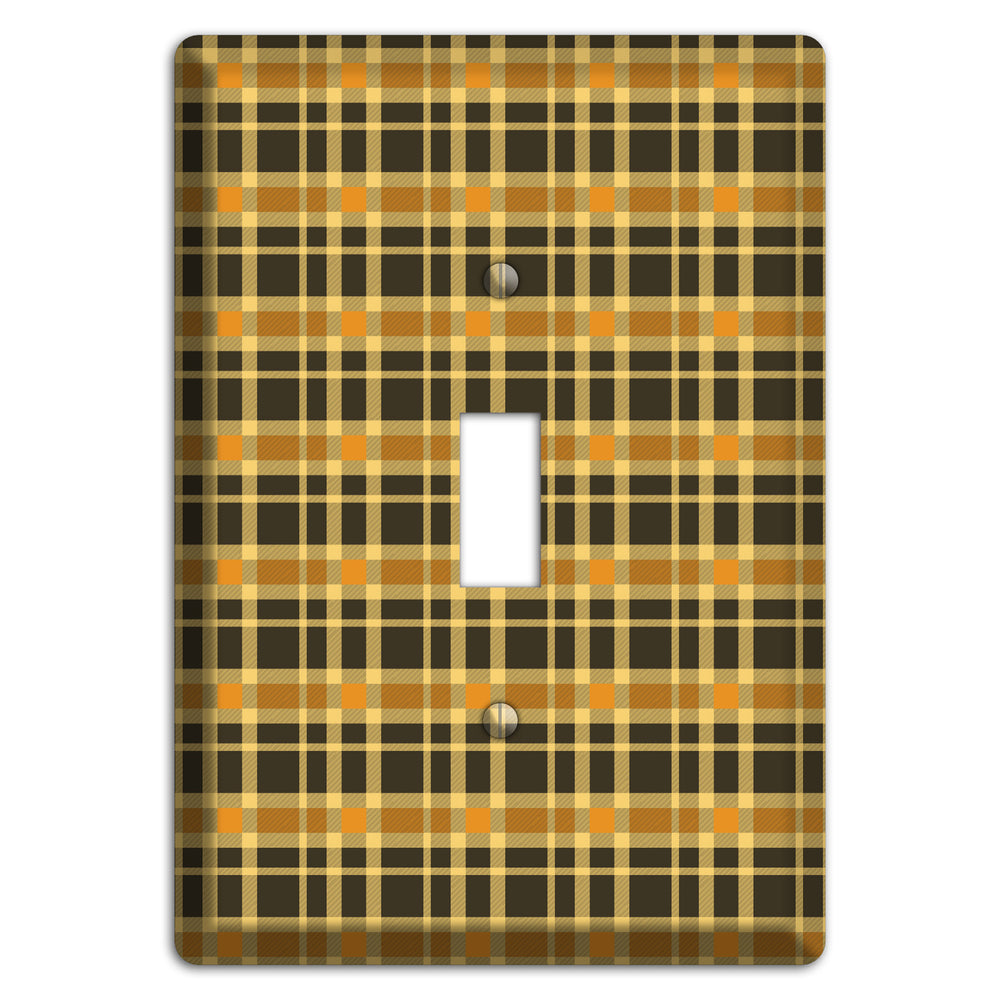 Mustard and Black Plaid Cover Plates