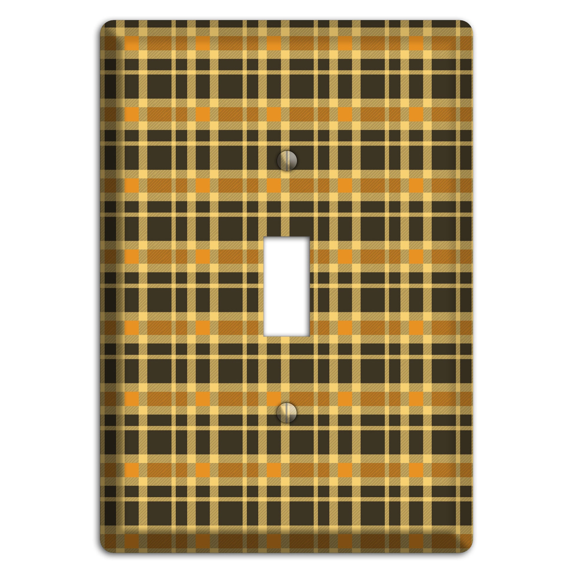 Mustard and Black Plaid Cover Plates