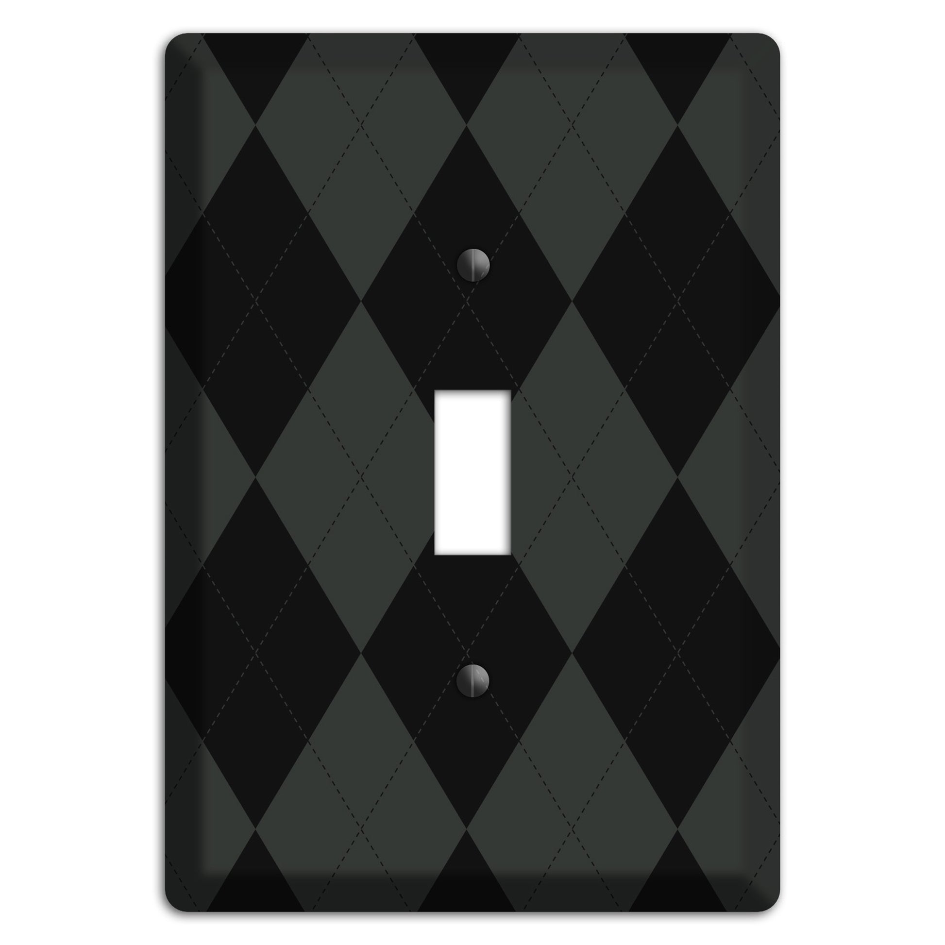 Gray and Black Argyle Cover Plates