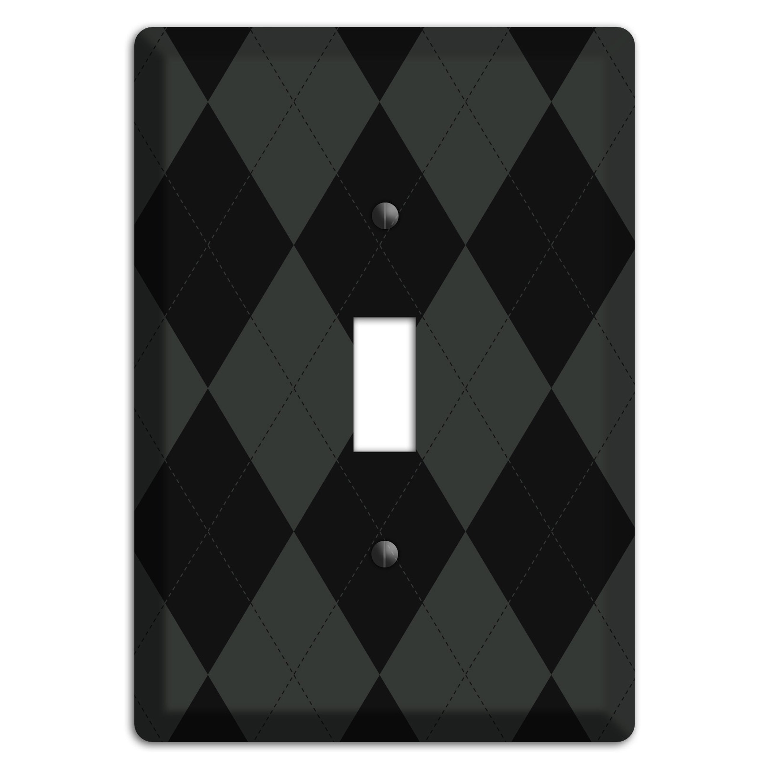 Gray and Black Argyle Cover Plates