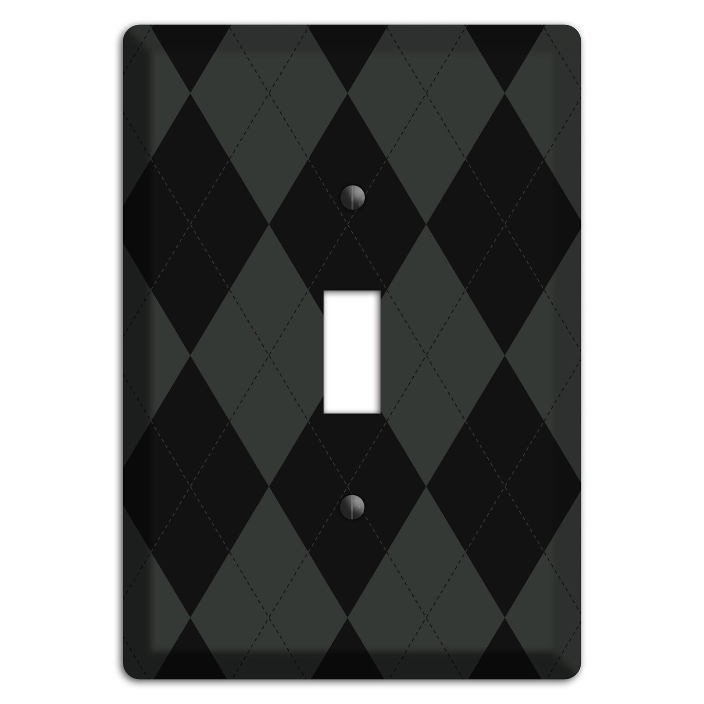 Gray and Black Argyle Cover Plates