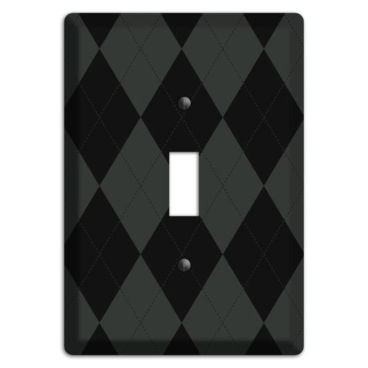 Gray and Black Argyle Cover Plates