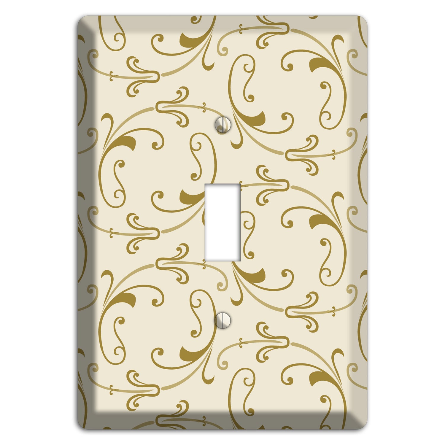 Off White with Gold Victorian Sprig Cover Plates