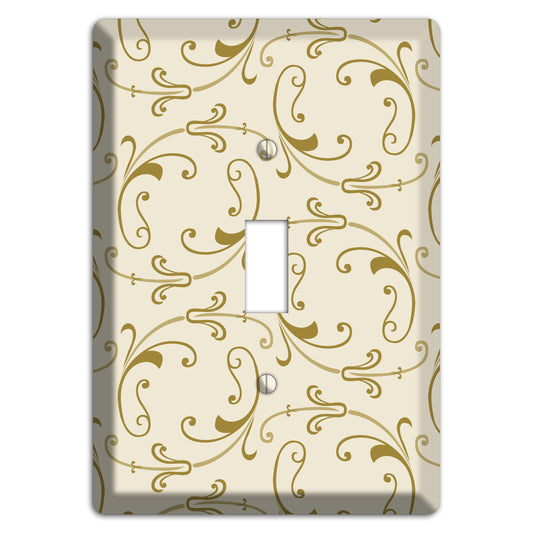 Off White with Gold Victorian Sprig Cover Plates