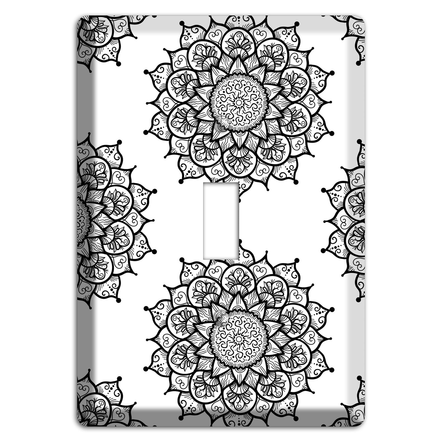 Mandala Black and White Style S Cover Plates Cover Plates