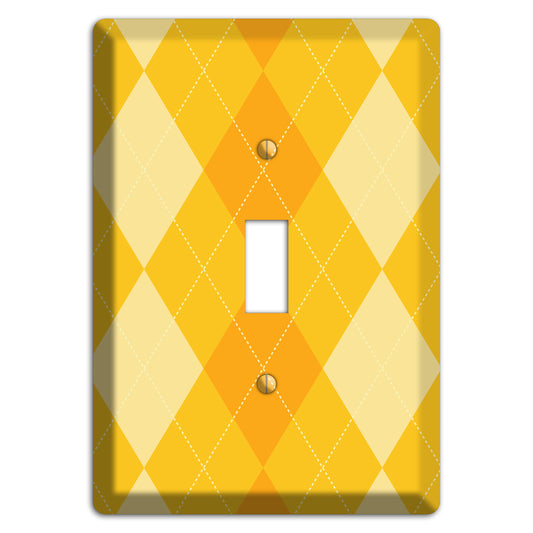 Yellow Argyle Cover Plates