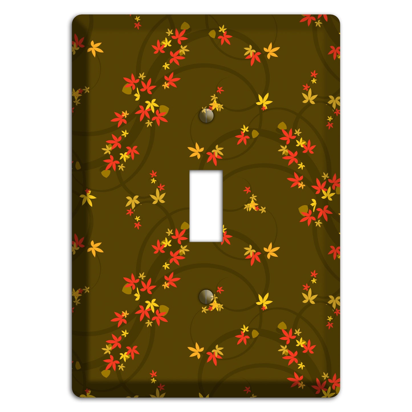 Brown Fall Flowers Cover Plates