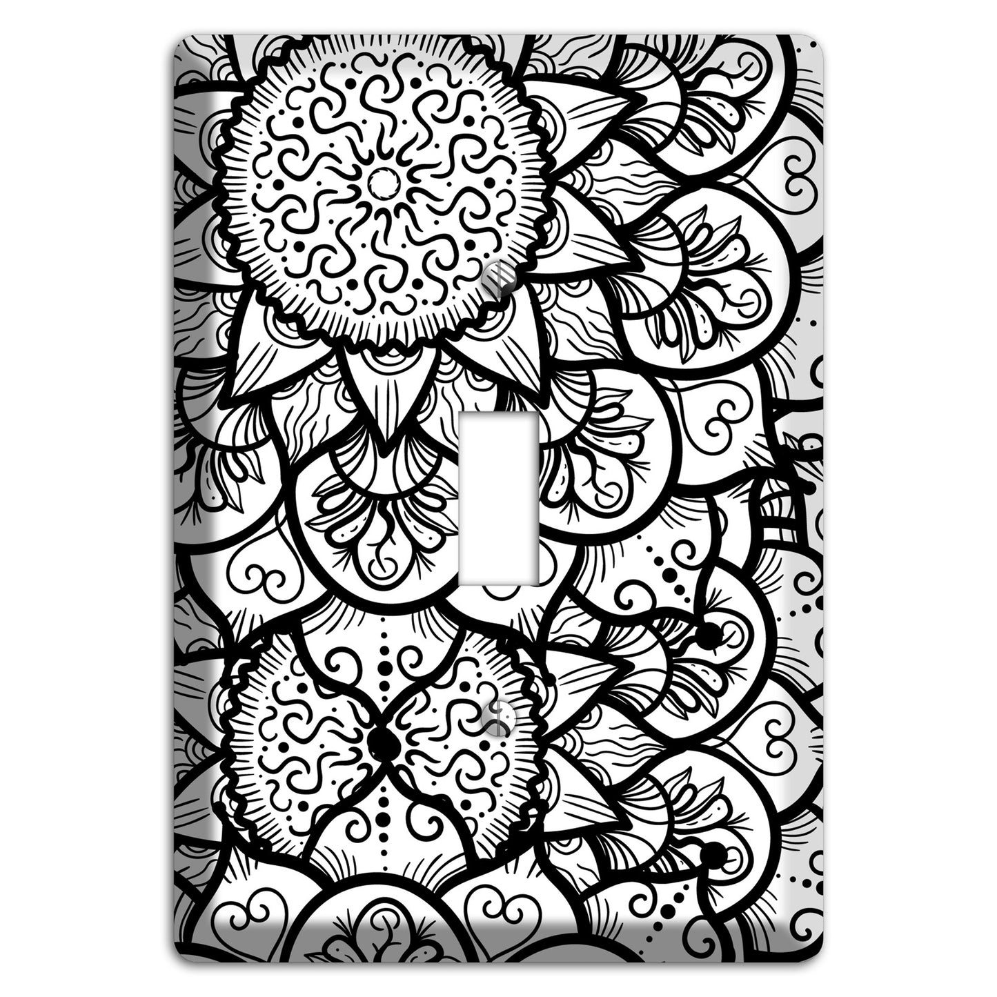 Mandala Black and White Style W Cover Plates Cover Plates